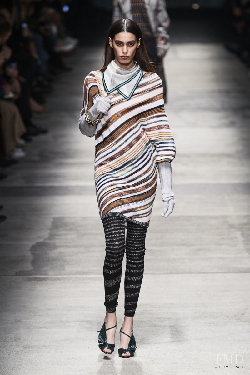 Flor Arriola featured in  the Missoni fashion show for Autumn/Winter 2020