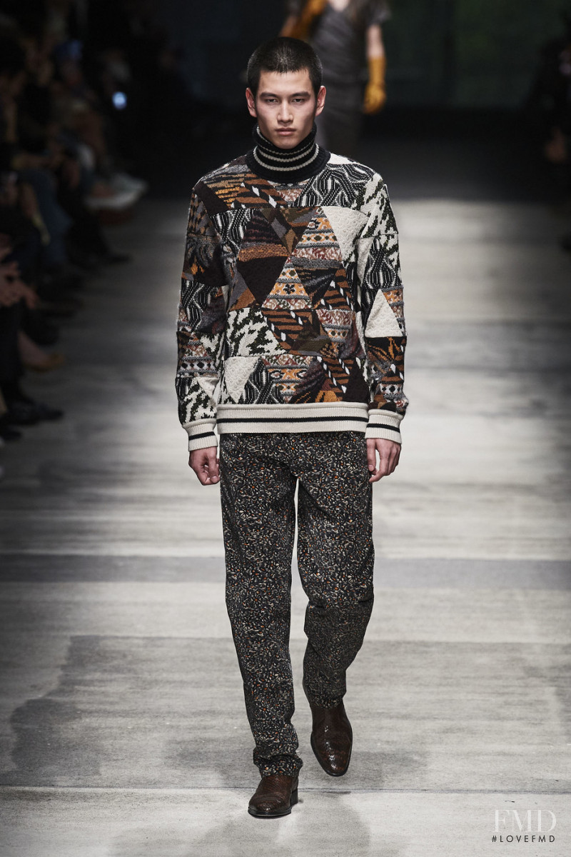 Kohei Takabatake featured in  the Missoni fashion show for Autumn/Winter 2020