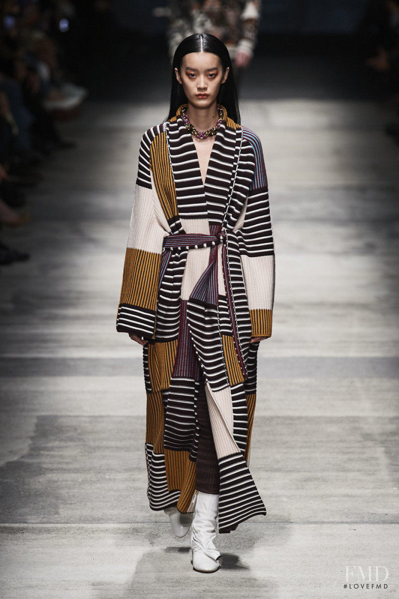 Jiang Ruiqi featured in  the Missoni fashion show for Autumn/Winter 2020