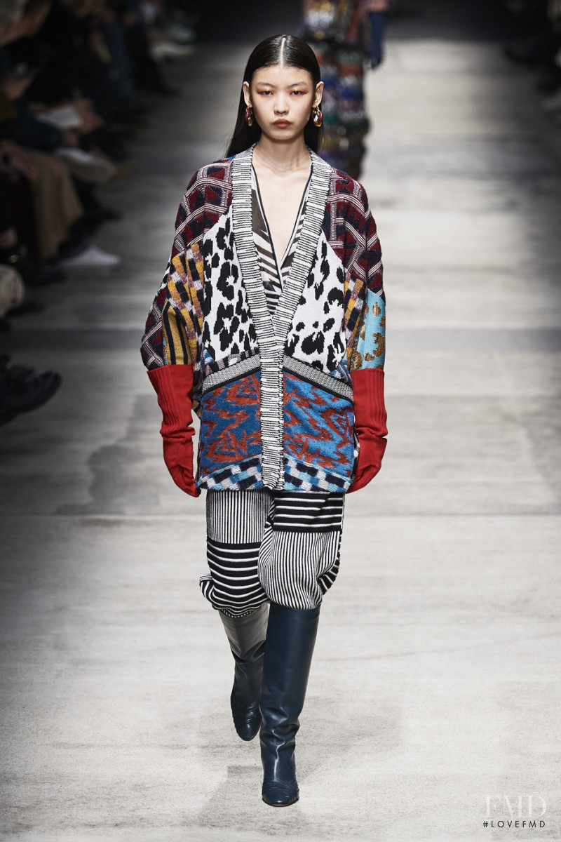 Tang He featured in  the Missoni fashion show for Autumn/Winter 2020