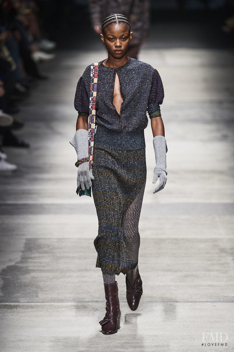 Precious Kevin featured in  the Missoni fashion show for Autumn/Winter 2020