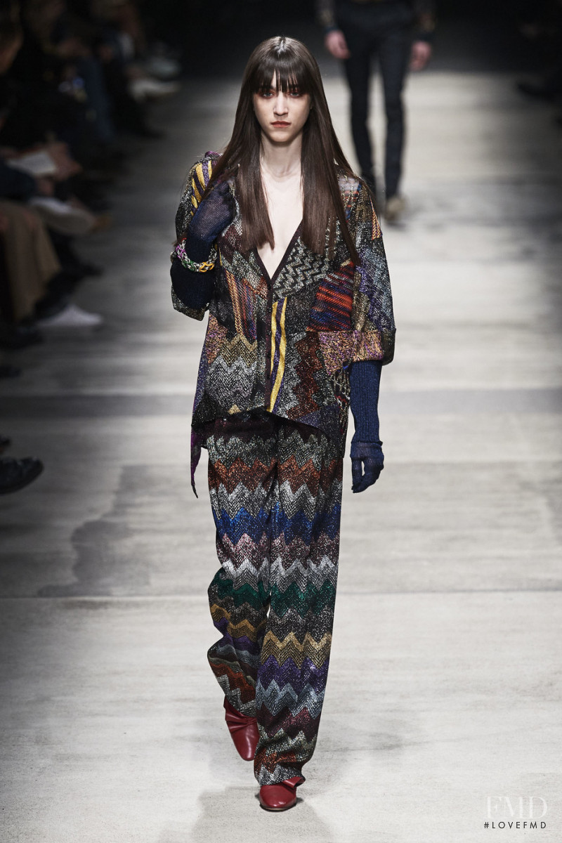 Zso Varju featured in  the Missoni fashion show for Autumn/Winter 2020