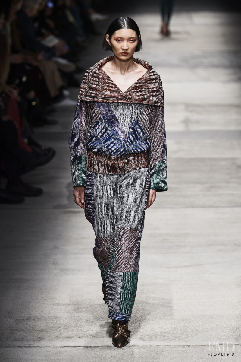 Qin Lei featured in  the Missoni fashion show for Autumn/Winter 2020