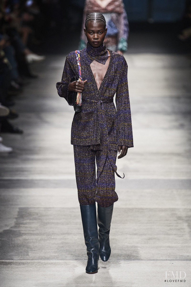 Mammina Aker featured in  the Missoni fashion show for Autumn/Winter 2020