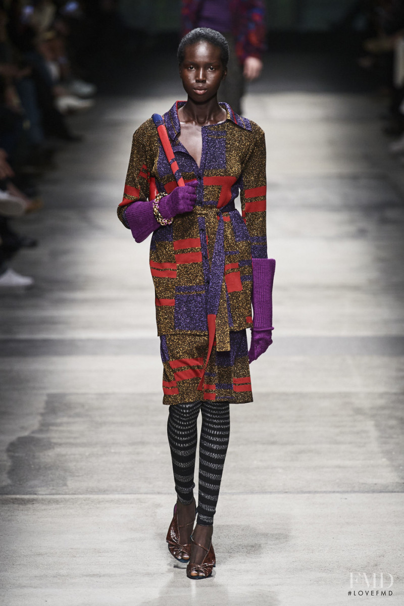 Ajok Madel featured in  the Missoni fashion show for Autumn/Winter 2020
