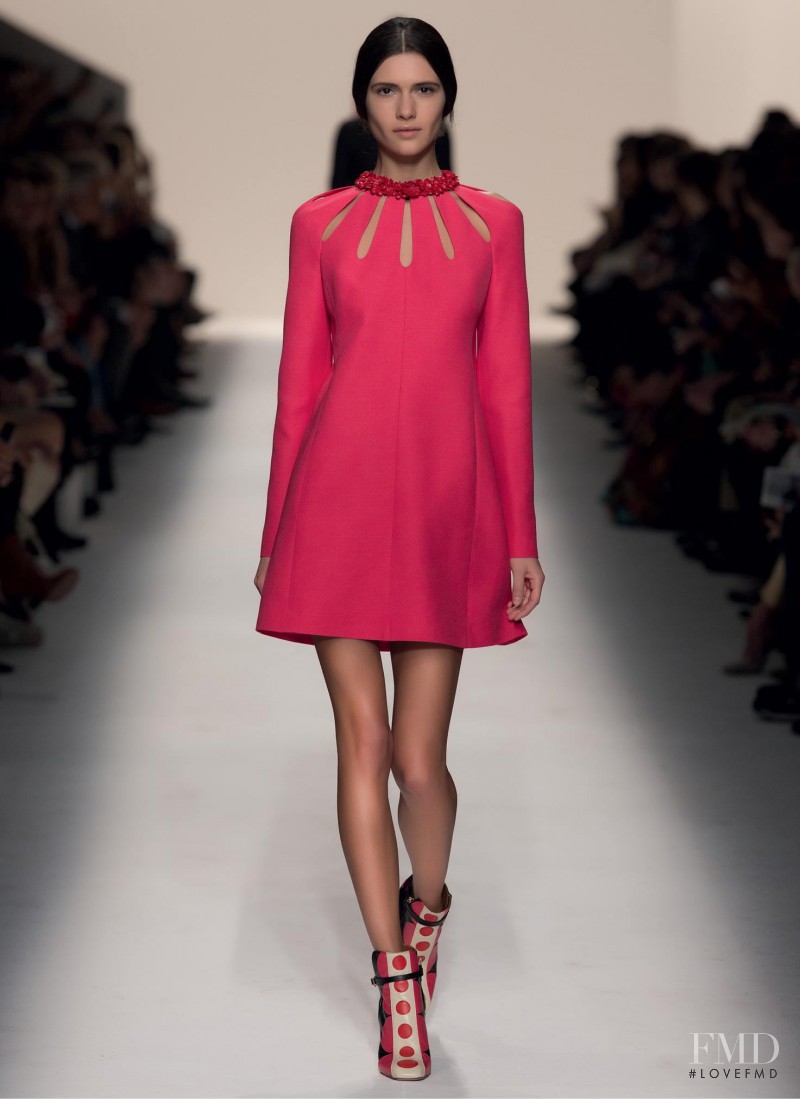 Iana Godnia featured in  the Valentino fashion show for Autumn/Winter 2014