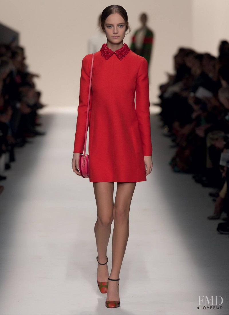 Ine Neefs featured in  the Valentino fashion show for Autumn/Winter 2014