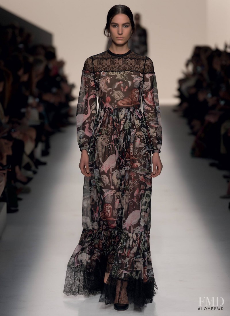 Mijo Mihaljcic featured in  the Valentino fashion show for Autumn/Winter 2014