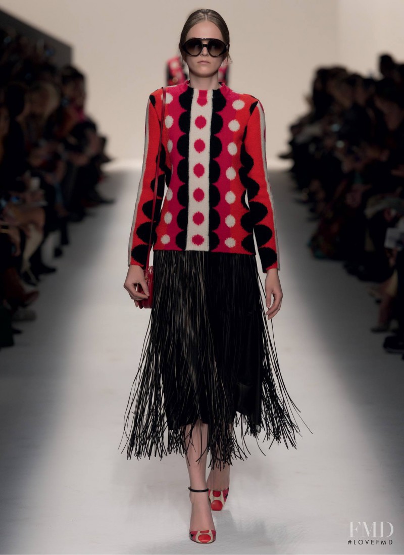 Jessica Bergs featured in  the Valentino fashion show for Autumn/Winter 2014