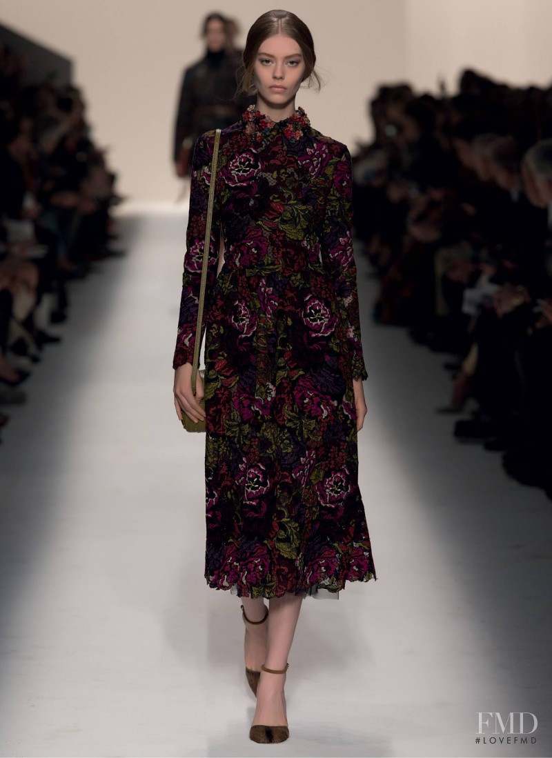Ondria Hardin featured in  the Valentino fashion show for Autumn/Winter 2014
