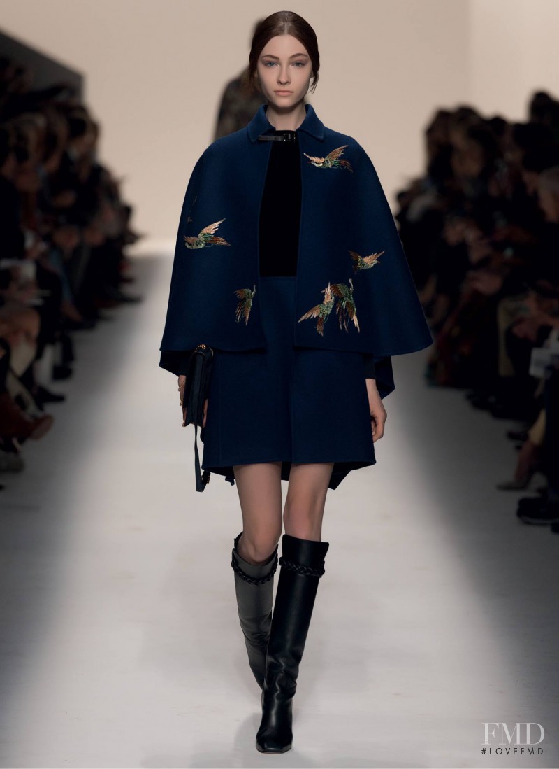 Lera Tribel featured in  the Valentino fashion show for Autumn/Winter 2014