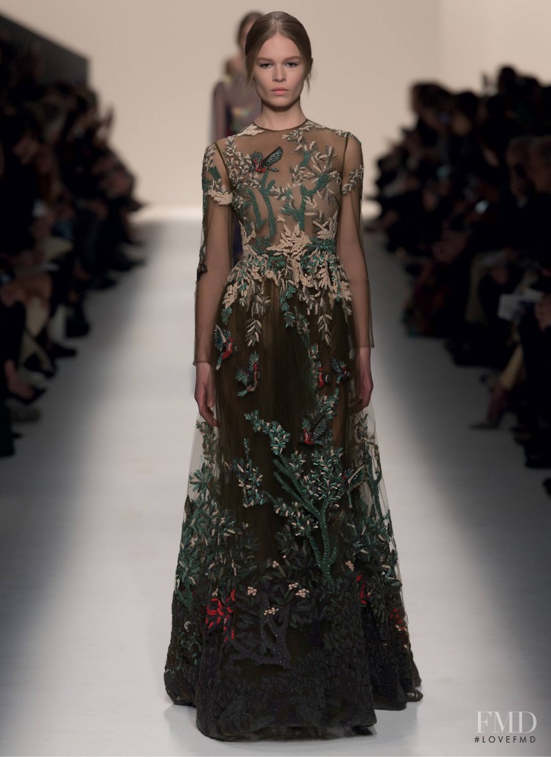 Anna Ewers featured in  the Valentino fashion show for Autumn/Winter 2014