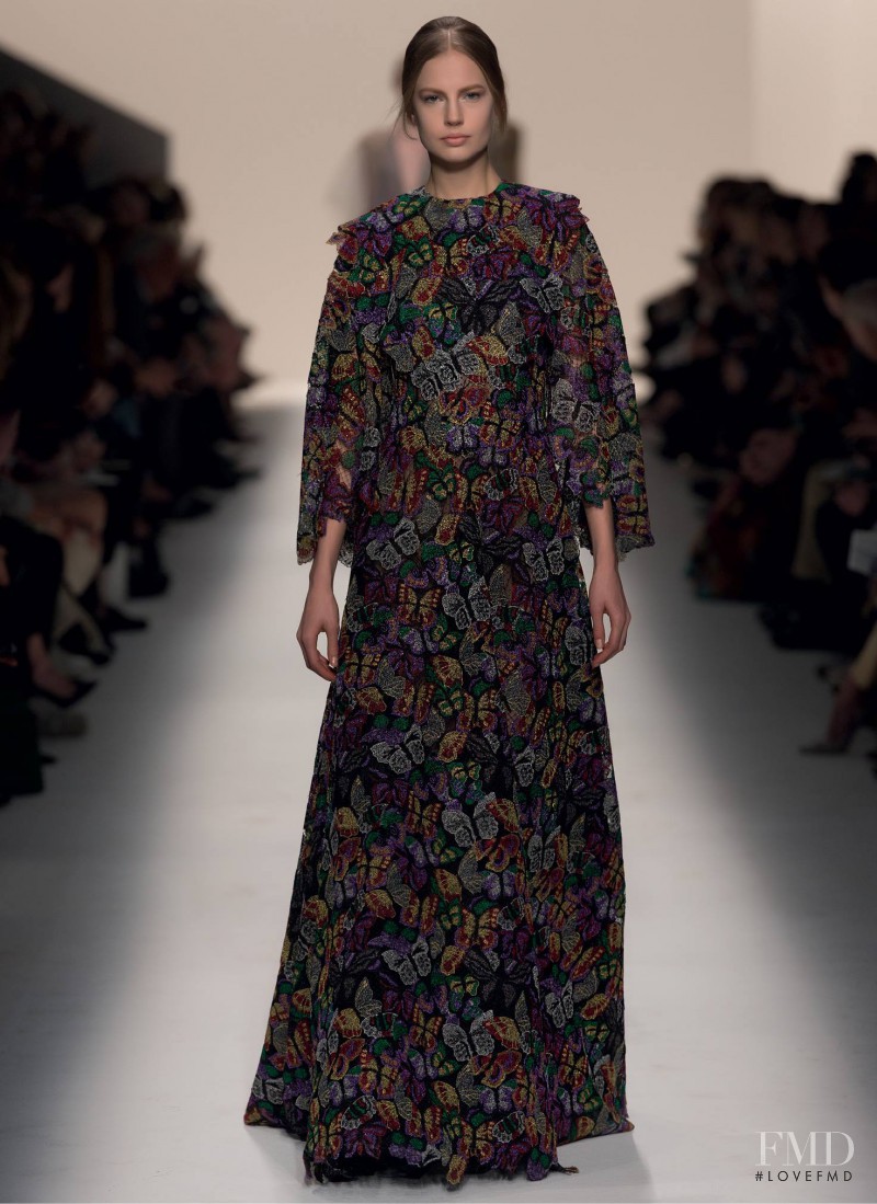 Elisabeth Erm featured in  the Valentino fashion show for Autumn/Winter 2014
