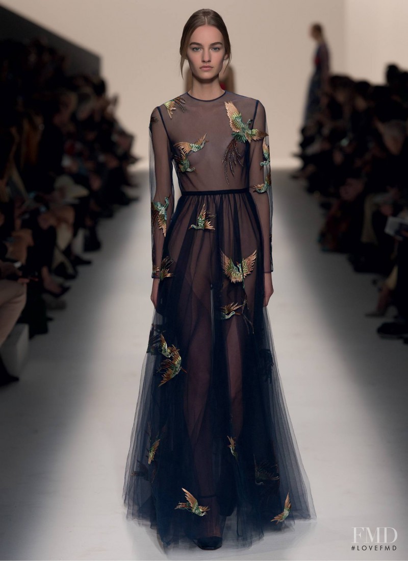 Maartje Verhoef featured in  the Valentino fashion show for Autumn/Winter 2014