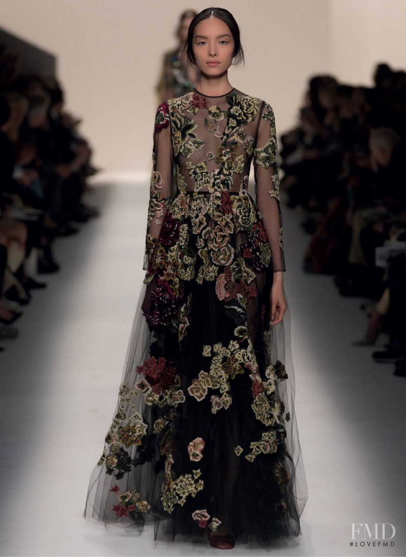 Fei Fei Sun featured in  the Valentino fashion show for Autumn/Winter 2014