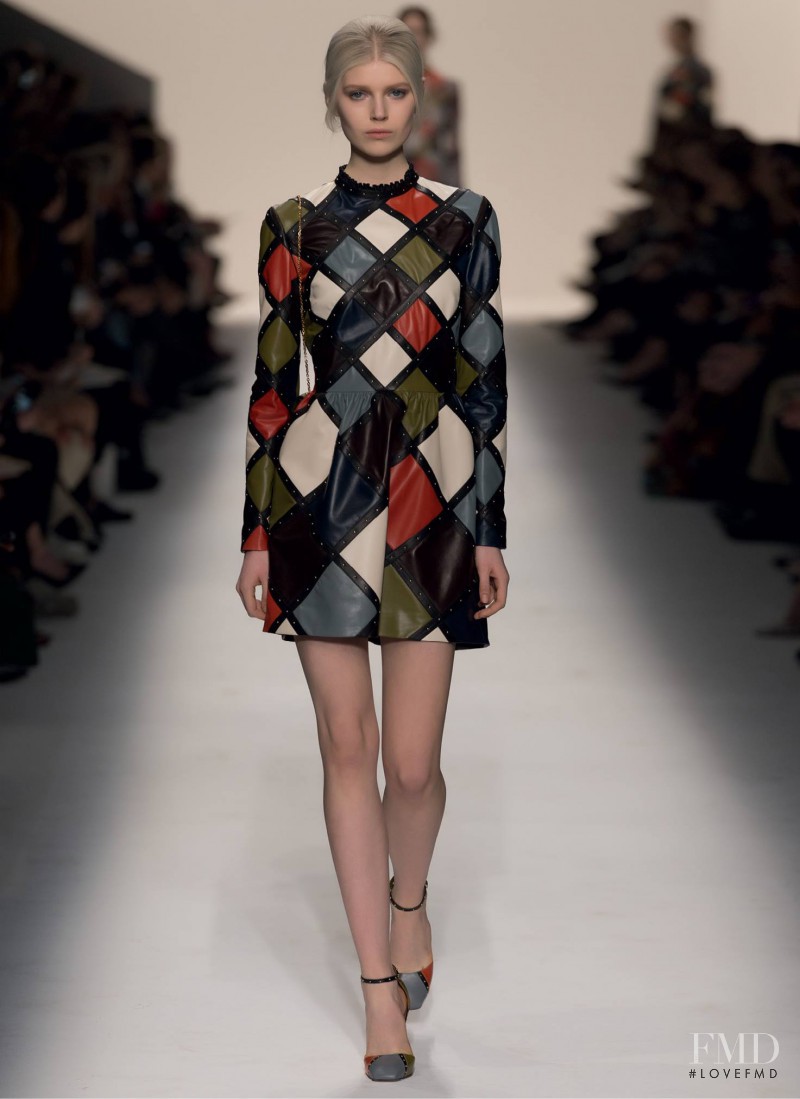 Ola Rudnicka featured in  the Valentino fashion show for Autumn/Winter 2014