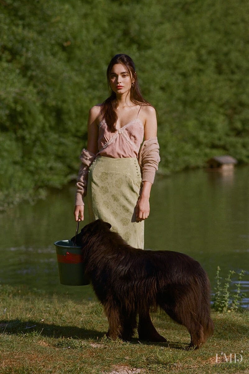 Solange Smith featured in  the Rouje Paris La Belle Saison lookbook for Spring/Summer 2020