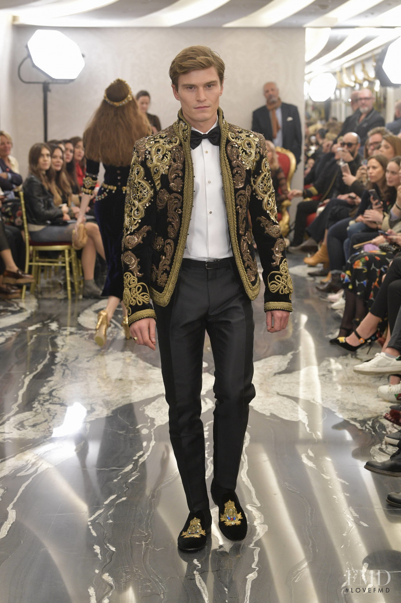 Oliver Cheshire featured in  the Dolce & Gabbana fashion show for Spring/Summer 2018