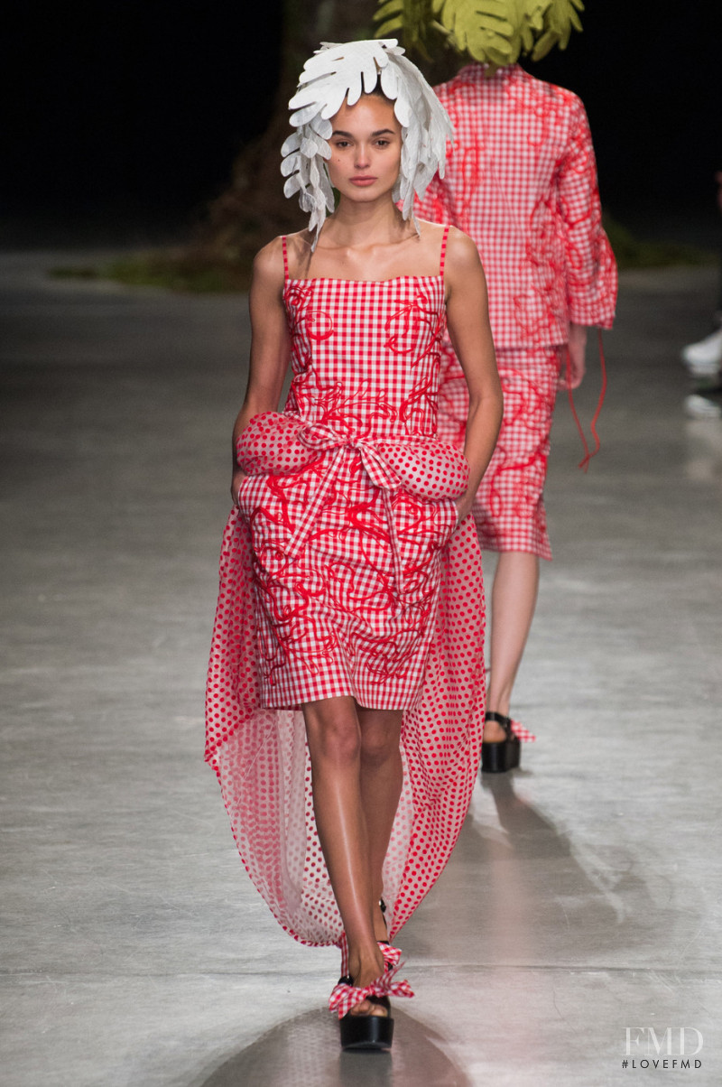 Solange Smith featured in  the Junko Shimada fashion show for Spring/Summer 2018