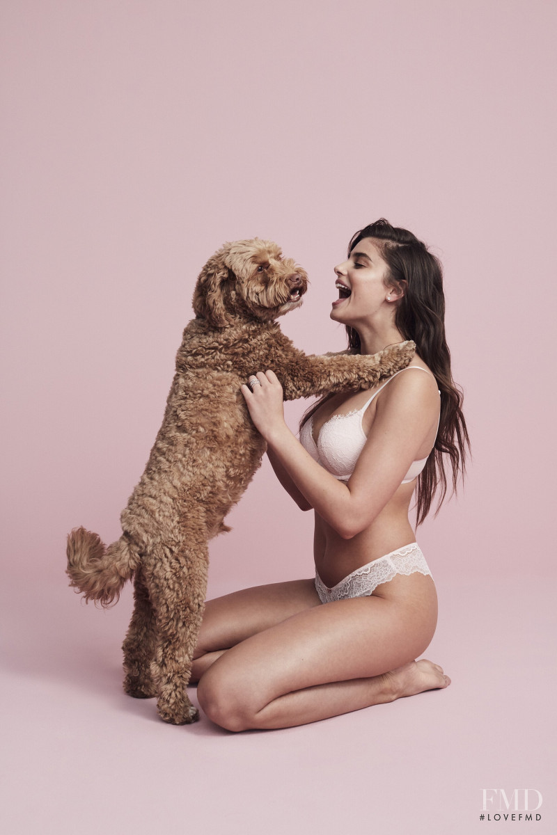 Taylor Hill featured in  the Victoria\'s Secret Valentine\'s Day 2020 Collection advertisement for Spring/Summer 2020