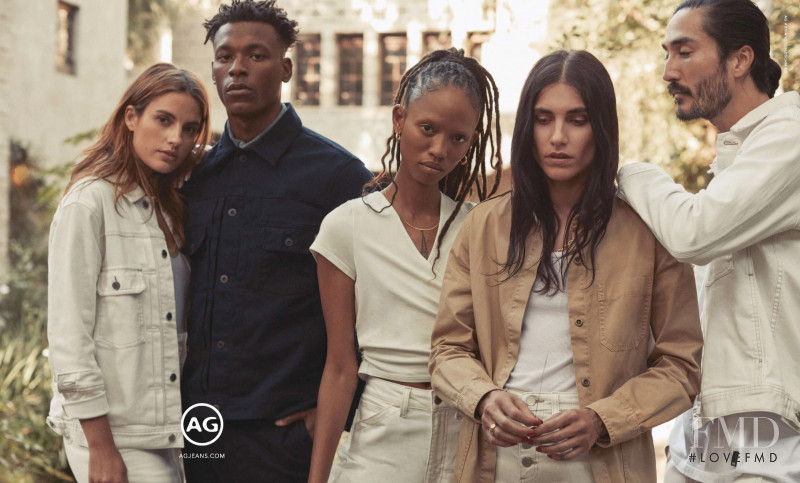 Indira Scott featured in  the AG Adriano Goldschmied advertisement for Spring/Summer 2020