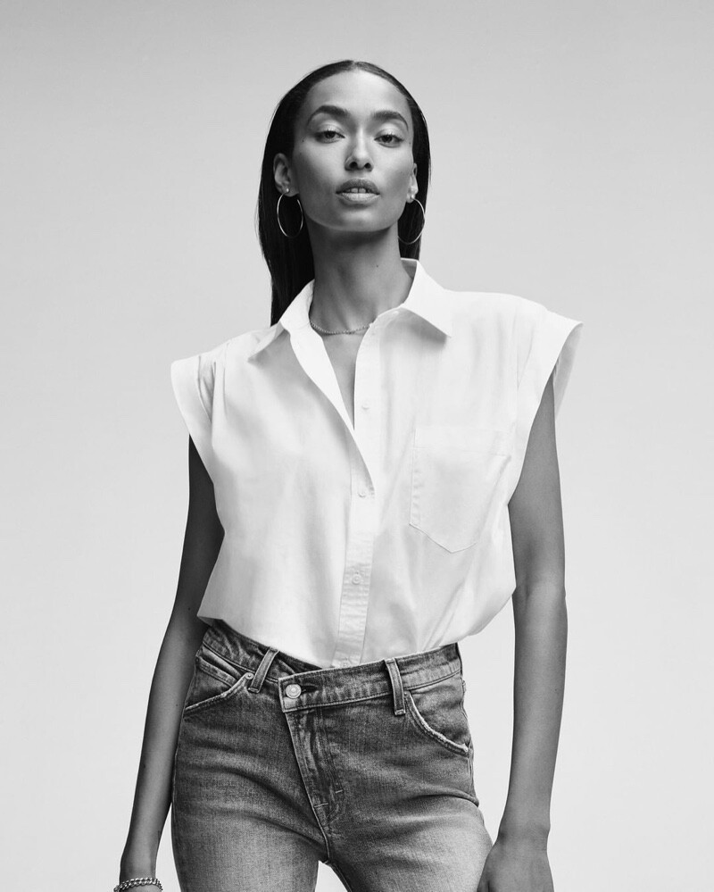 Anais Mali featured in  the 7 For All Mankind advertisement for Spring/Summer 2020