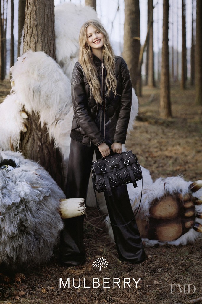 Lindsey Wixson featured in  the Mulberry advertisement for Autumn/Winter 2012