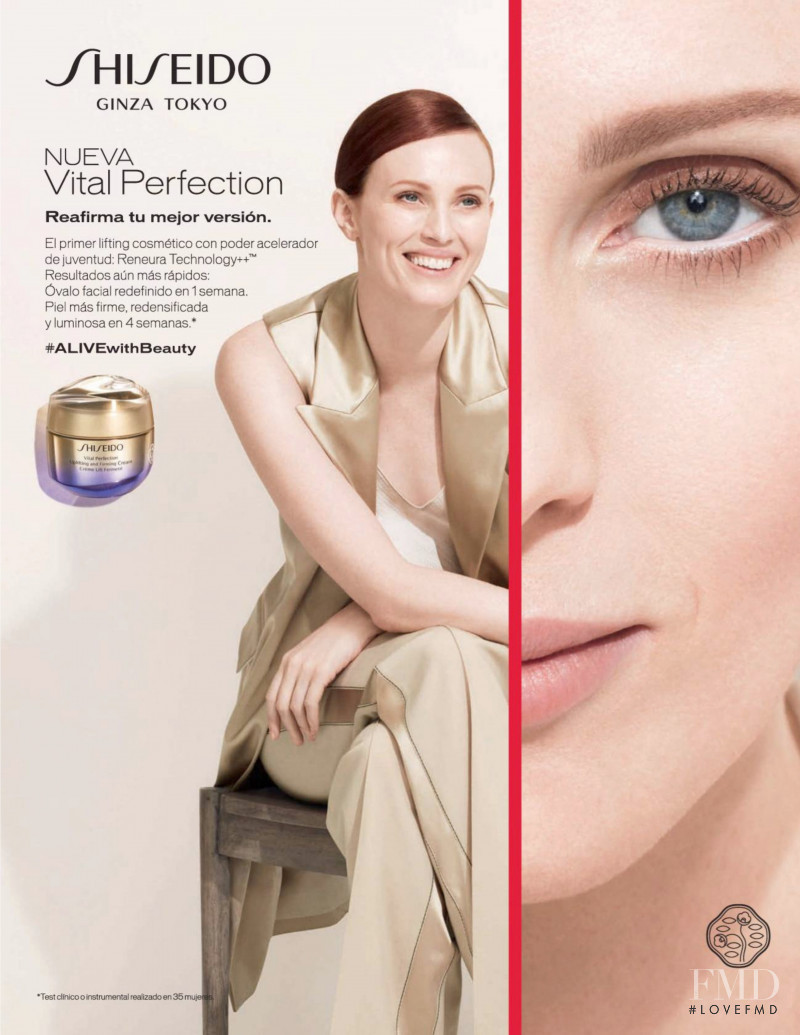Karen Elson featured in  the Shiseido advertisement for Spring/Summer 2020