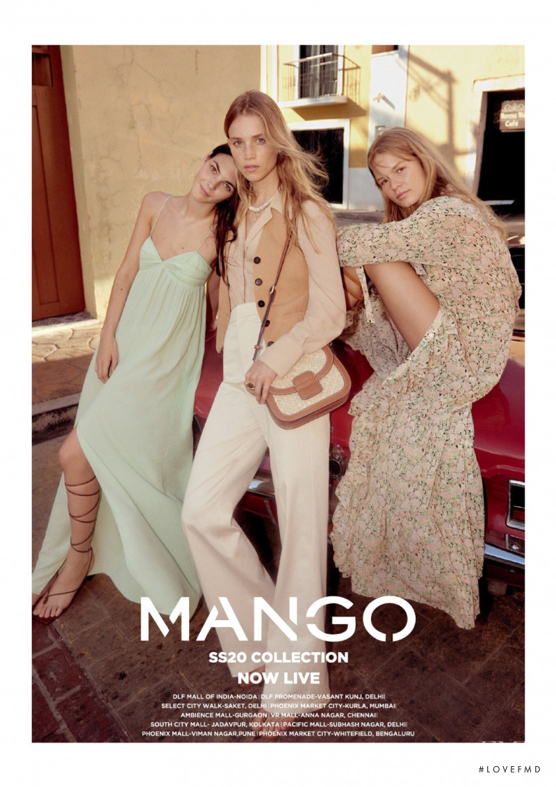 Anna Ewers featured in  the Mango advertisement for Spring/Summer 2020