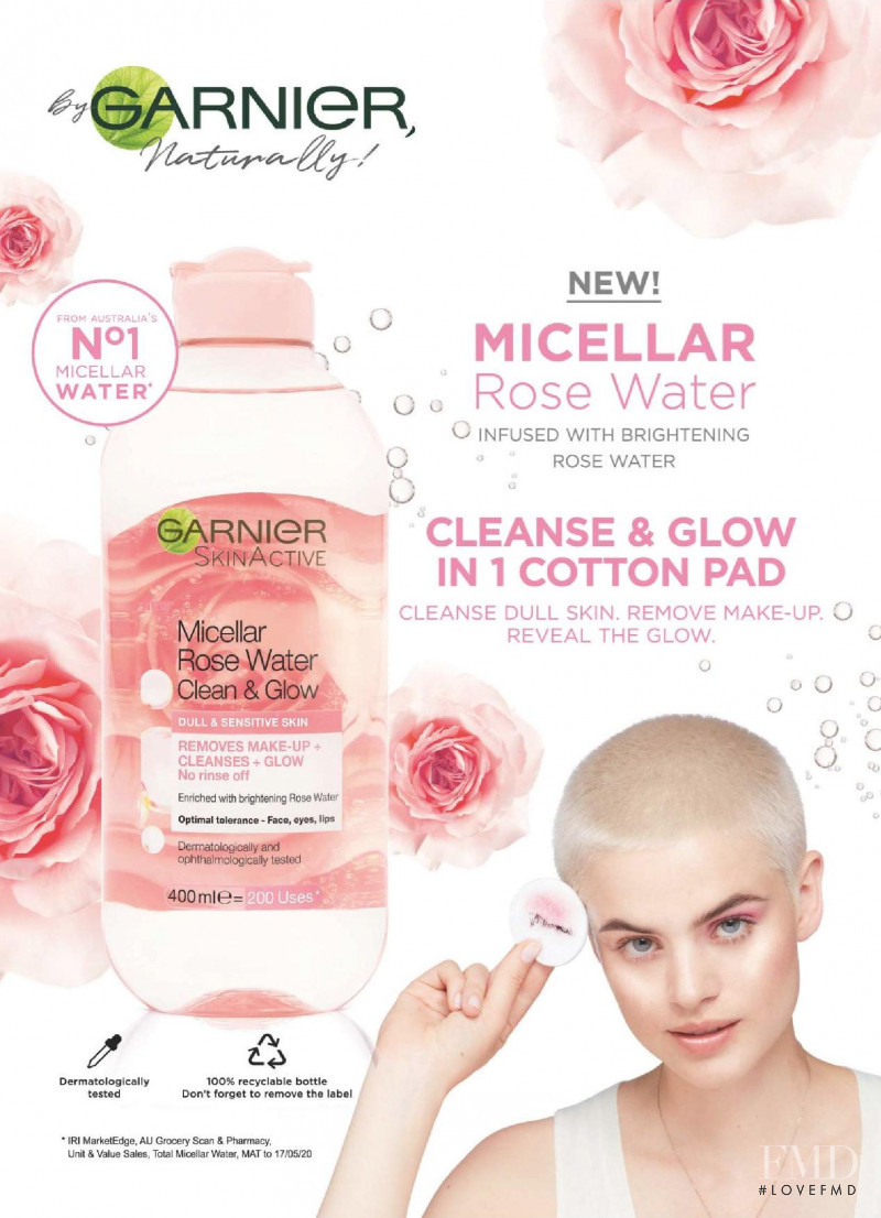 Cajsa Wessberg featured in  the Garnier advertisement for Spring/Summer 2020