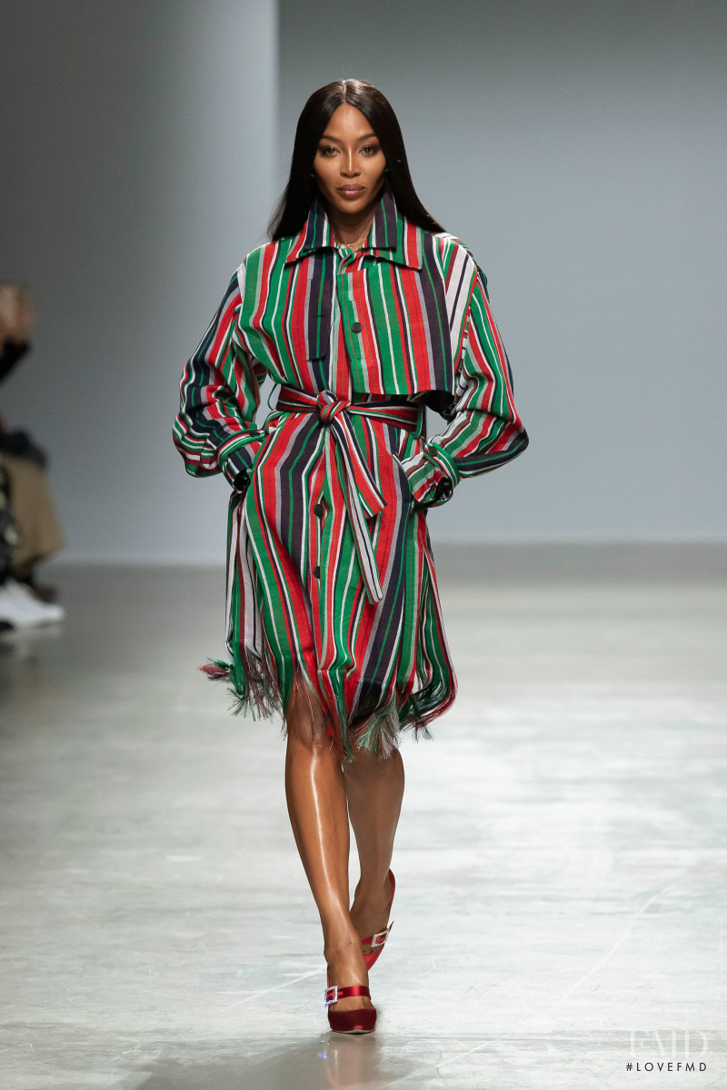 Naomi Campbell featured in  the Kenneth Ize fashion show for Autumn/Winter 2020