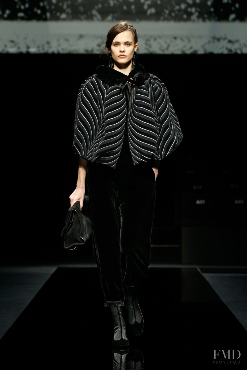 Darya Kostenich featured in  the Giorgio Armani fashion show for Autumn/Winter 2020
