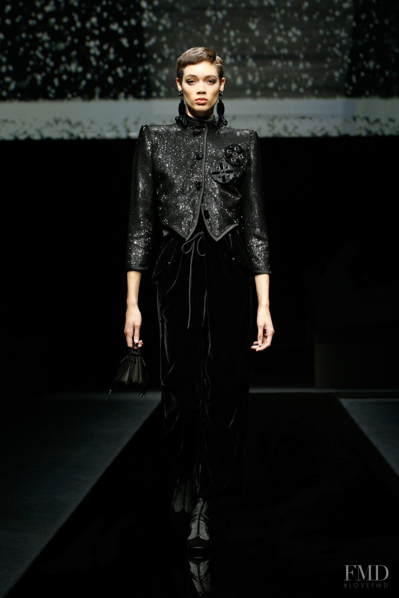 Brynn Bonner featured in  the Giorgio Armani fashion show for Autumn/Winter 2020