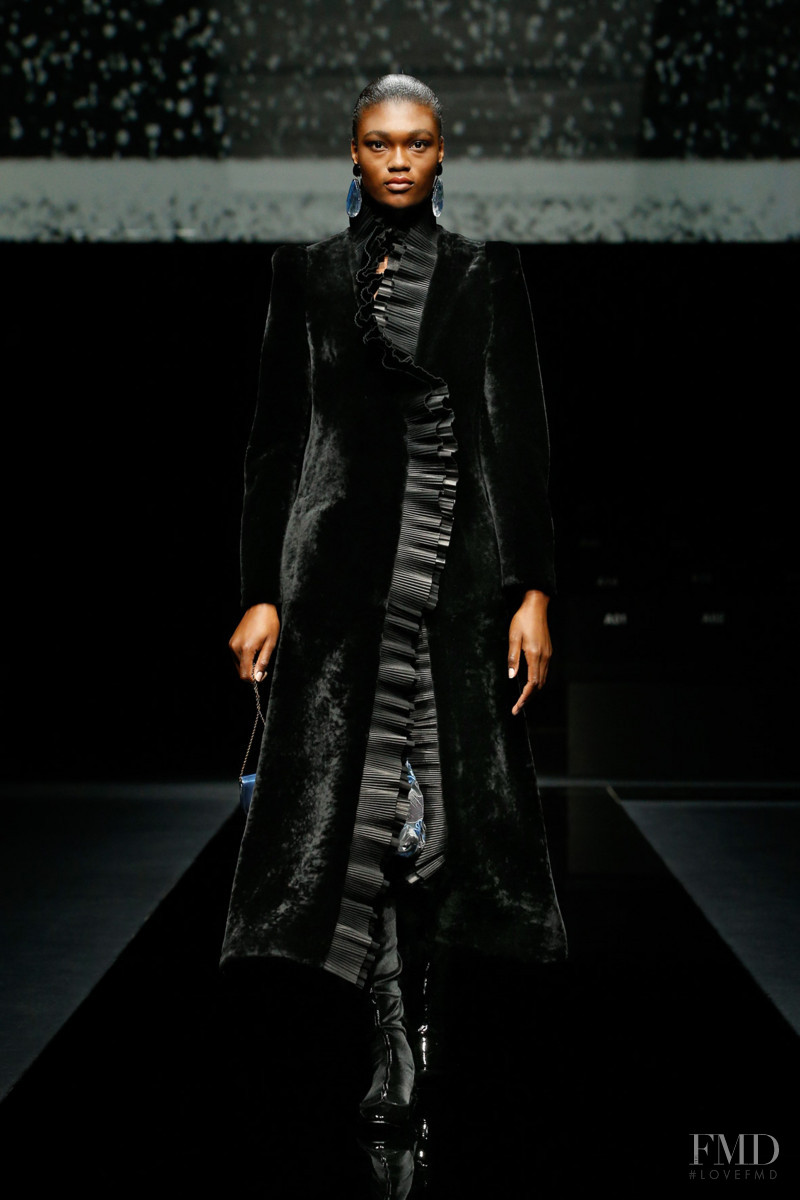Naki Depass featured in  the Giorgio Armani fashion show for Autumn/Winter 2020
