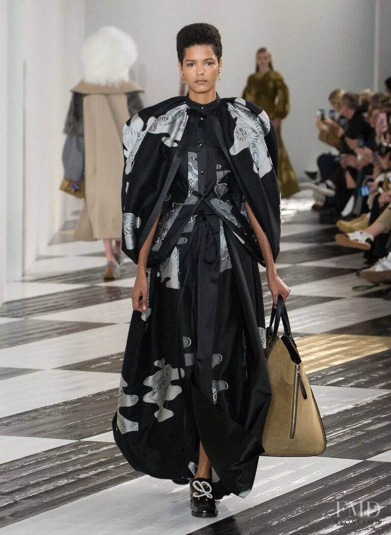 Laiza de Moura featured in  the Loewe fashion show for Autumn/Winter 2020