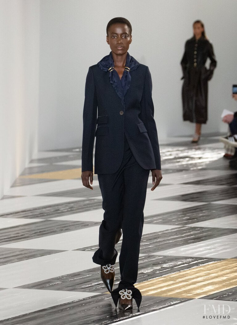 Rosalie Ndour featured in  the Loewe fashion show for Autumn/Winter 2020