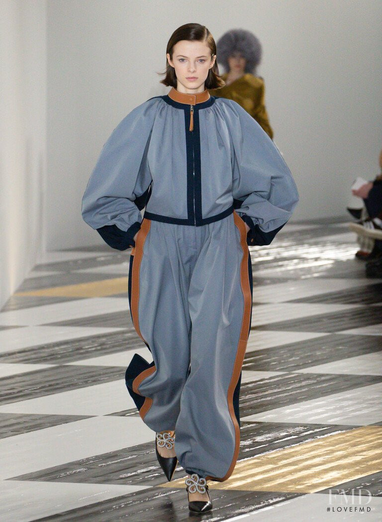 Grace Clover featured in  the Loewe fashion show for Autumn/Winter 2020