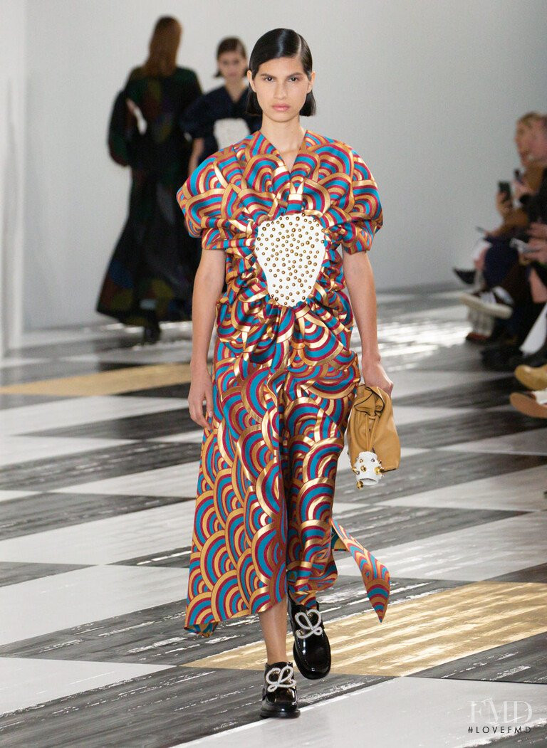 Patricia Del Valle featured in  the Loewe fashion show for Autumn/Winter 2020