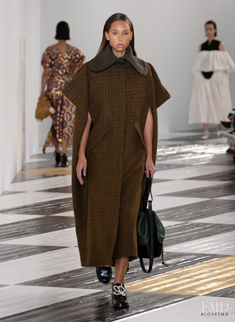 Holly Fischer featured in  the Loewe fashion show for Autumn/Winter 2020