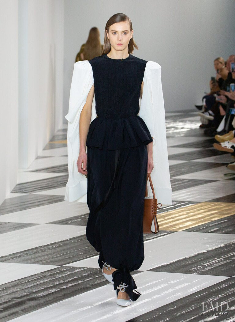 Phillipa Hemphrey featured in  the Loewe fashion show for Autumn/Winter 2020