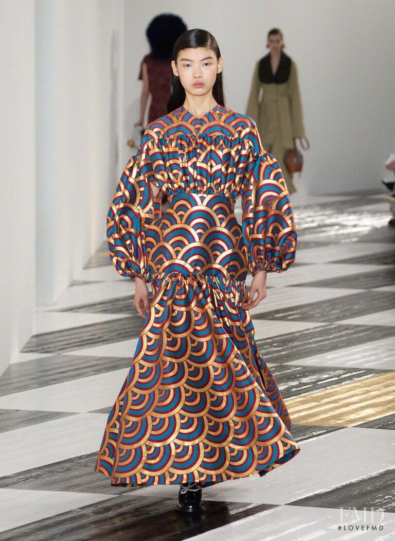 Tang He featured in  the Loewe fashion show for Autumn/Winter 2020