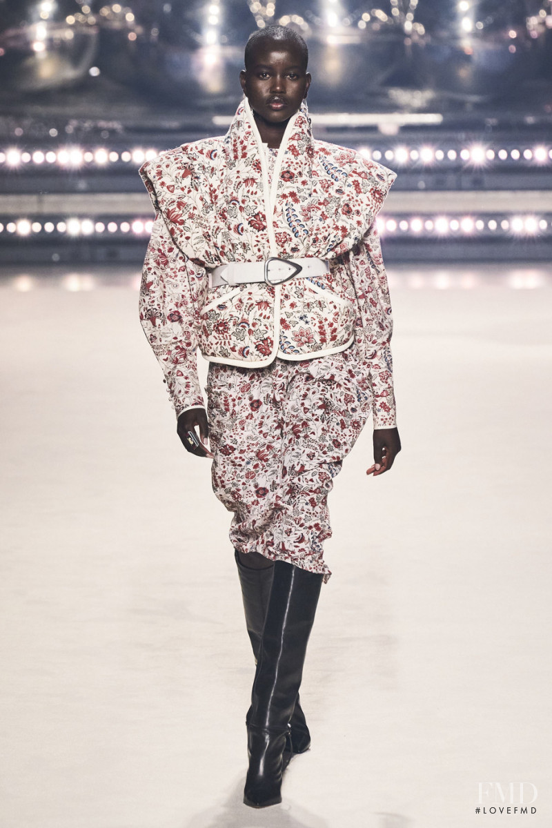 Adut Akech Bior featured in  the Isabel Marant fashion show for Autumn/Winter 2020
