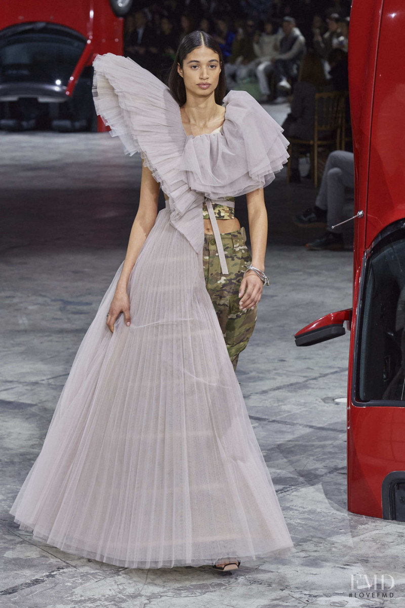 Malika El Maslouhi featured in  the Off-White fashion show for Autumn/Winter 2020