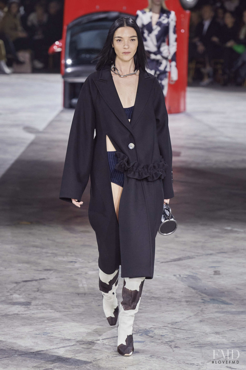 Mariacarla Boscono featured in  the Off-White fashion show for Autumn/Winter 2020
