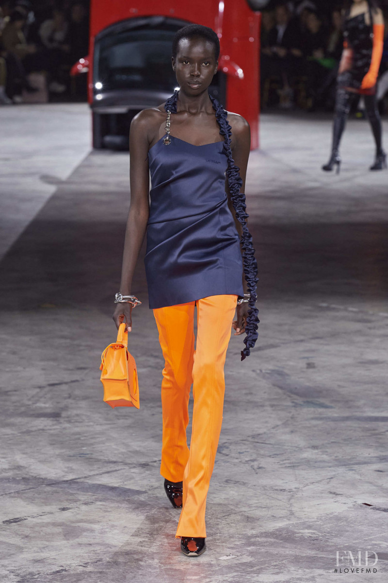 Ajok Madel featured in  the Off-White fashion show for Autumn/Winter 2020