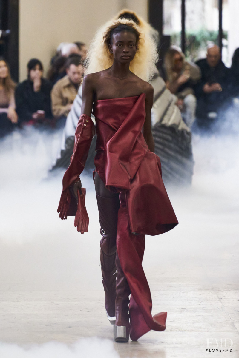 Aissatou Sy featured in  the Rick Owens fashion show for Autumn/Winter 2020