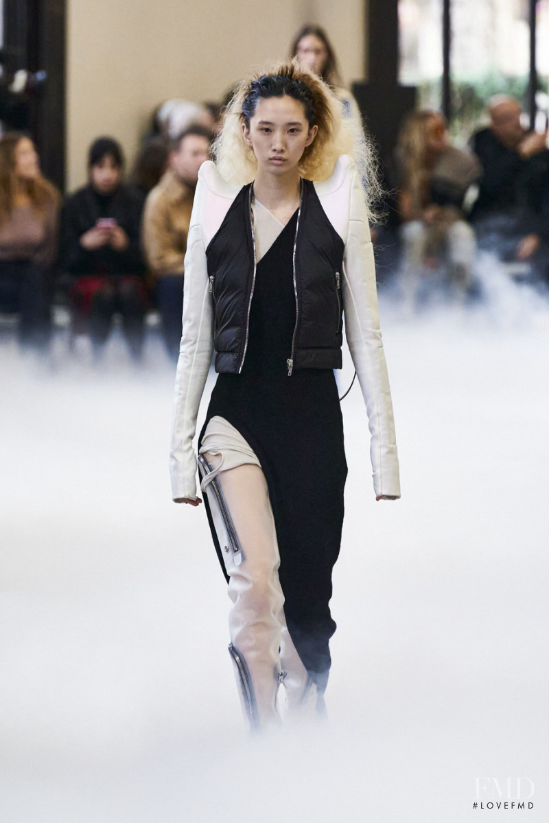 Virginia Liang featured in  the Rick Owens fashion show for Autumn/Winter 2020