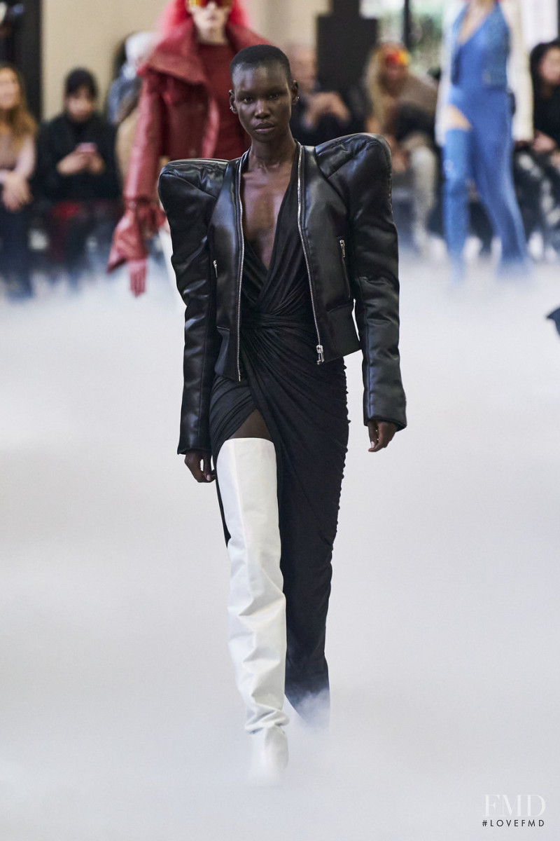 Adot Gak featured in  the Rick Owens fashion show for Autumn/Winter 2020