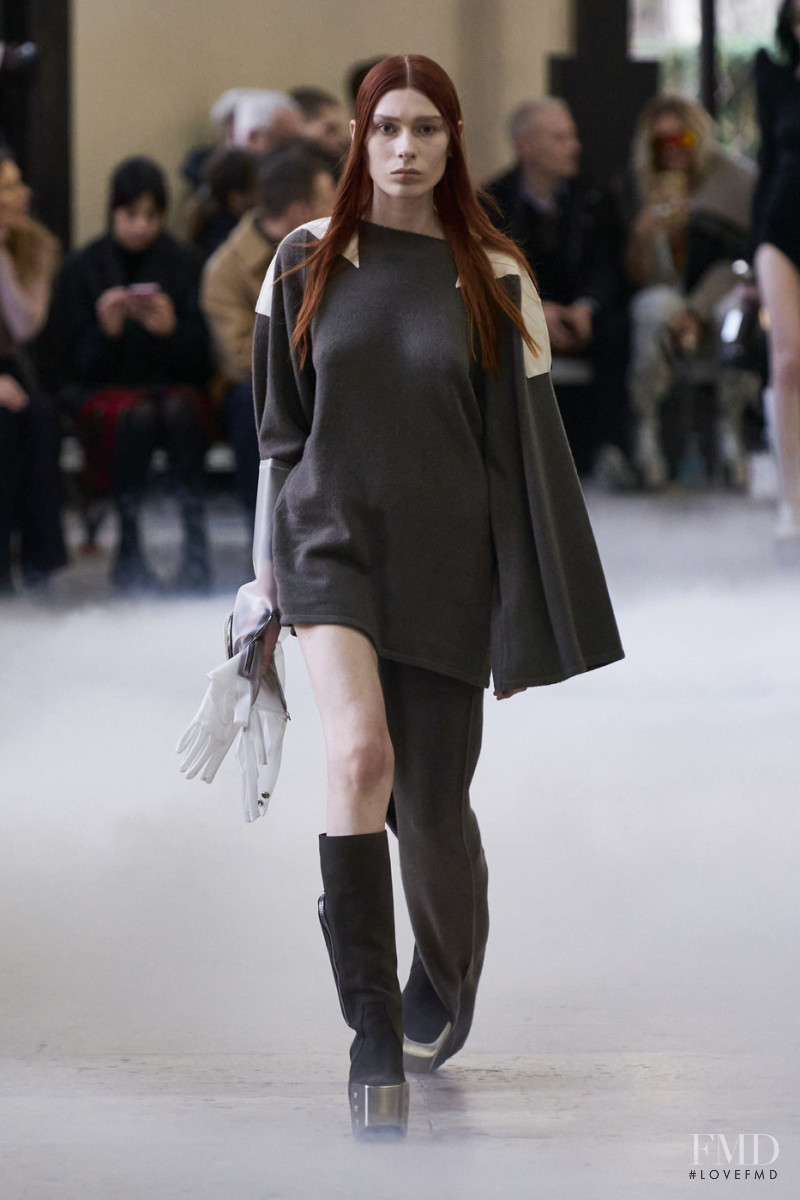Rue Charlotte Ingram featured in  the Rick Owens fashion show for Autumn/Winter 2020