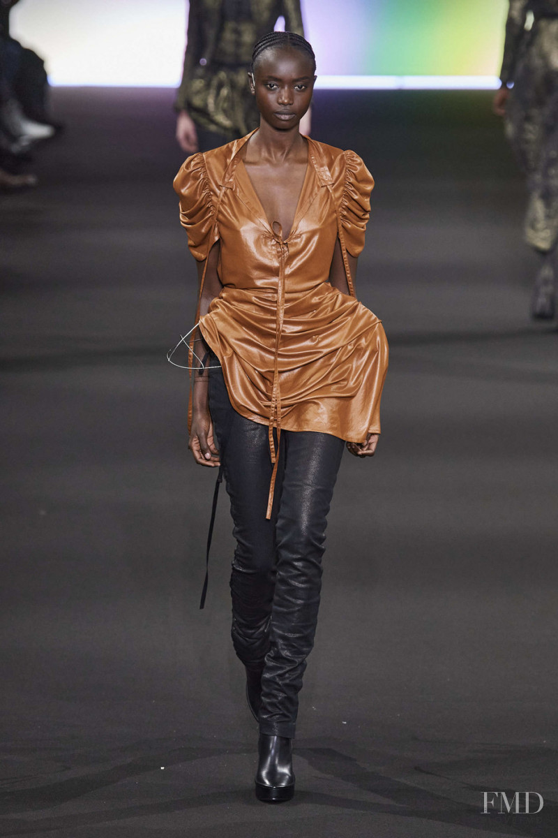 Agi Akur featured in  the Ann Demeulemeester fashion show for Autumn/Winter 2020